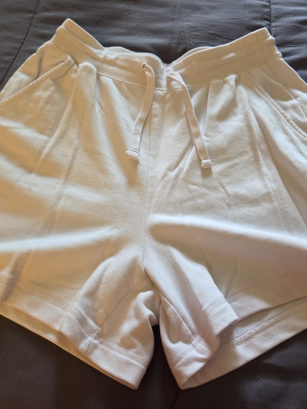 Old Navy White Knit Shorts With Pockets